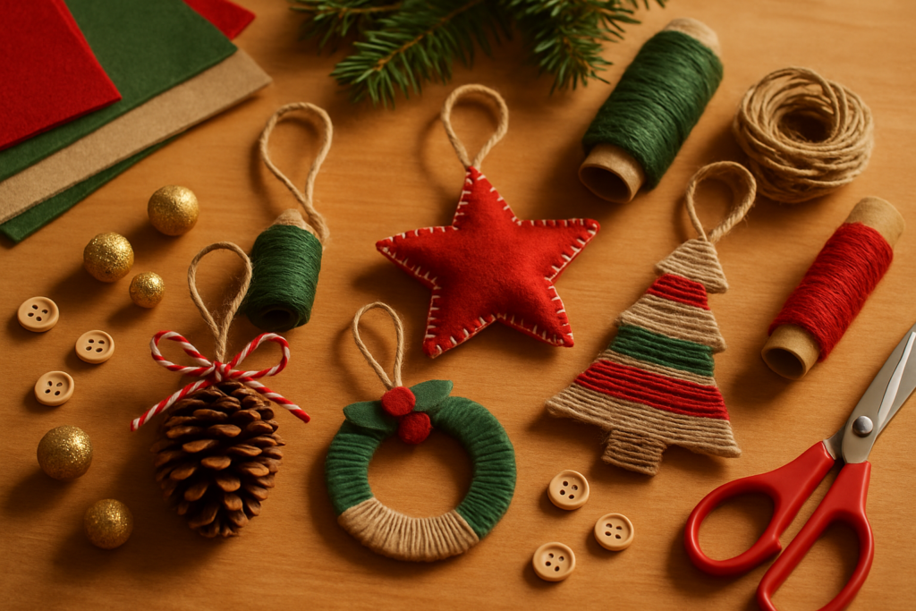 Descubra 15 ideias de enfeites de natal reciclados com passo a passo completo. Decore sua casa com custo zero e sustenta