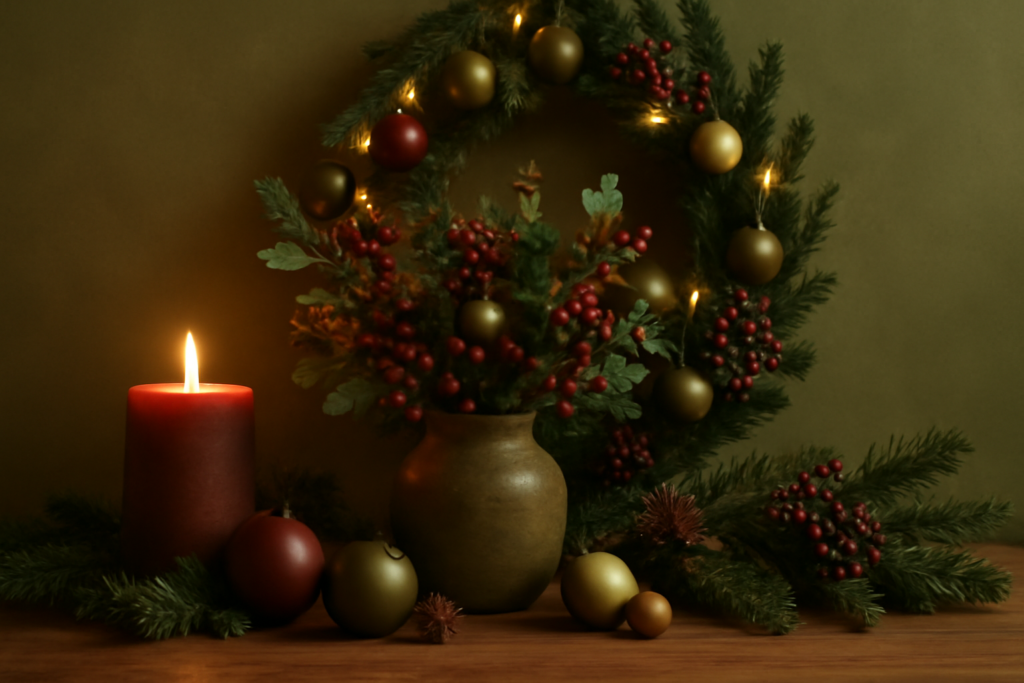Decoração de Natal nas cores em alta de 2026