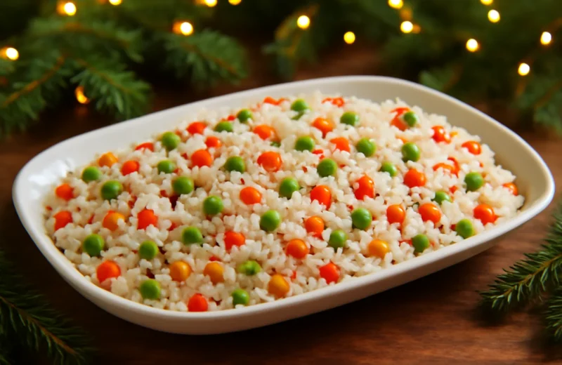 Arroz à grega para o Natal: receita soltinha e colorida