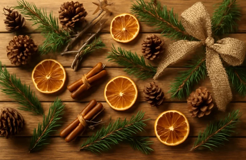 Decoração de Natal rústica: materiais naturais e ideias