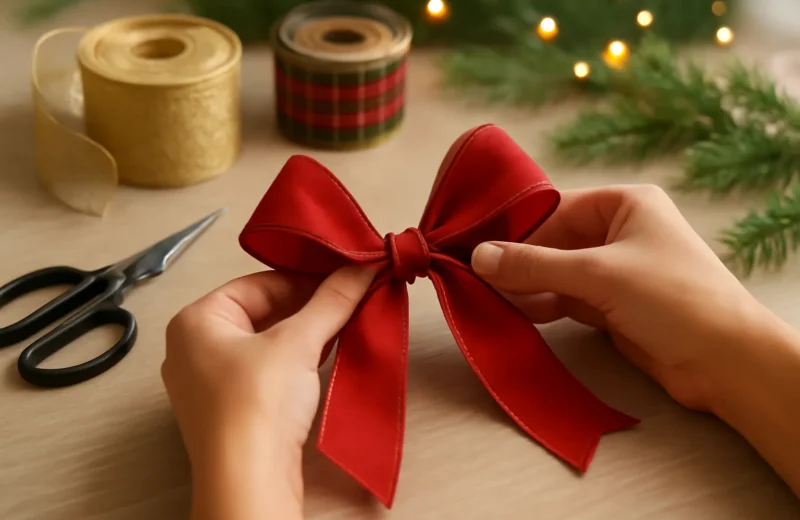Laço de Natal: como fazer laços de fita perfeitos