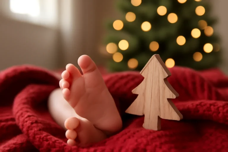 Primeiro Natal do bebê: ideias, fotos e cuidados